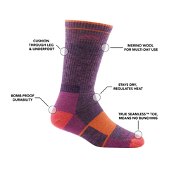 Women's Hiker Boot Full Cushion Midweight Hiking Socks